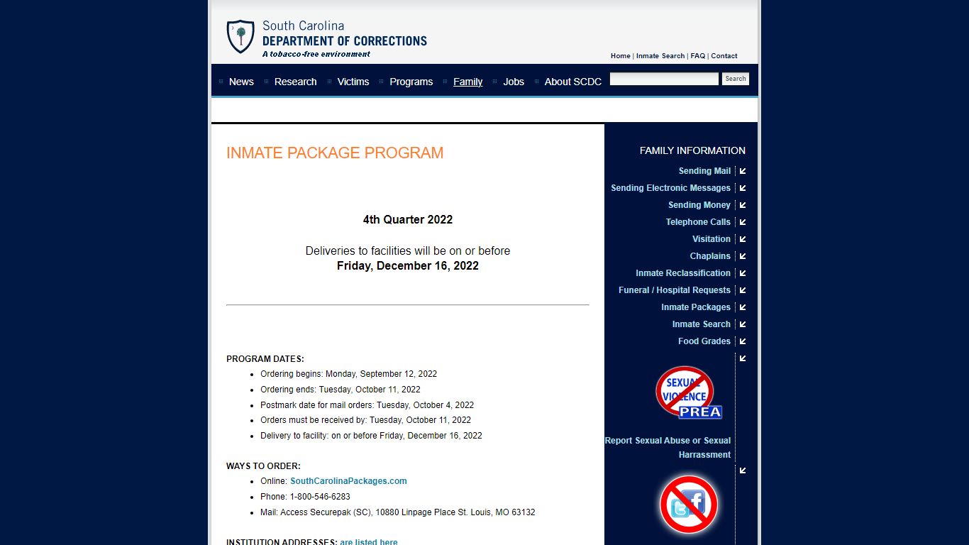 SCDC | South Carolina Department of Corrections